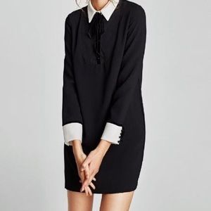 Zara contrast shirt dress